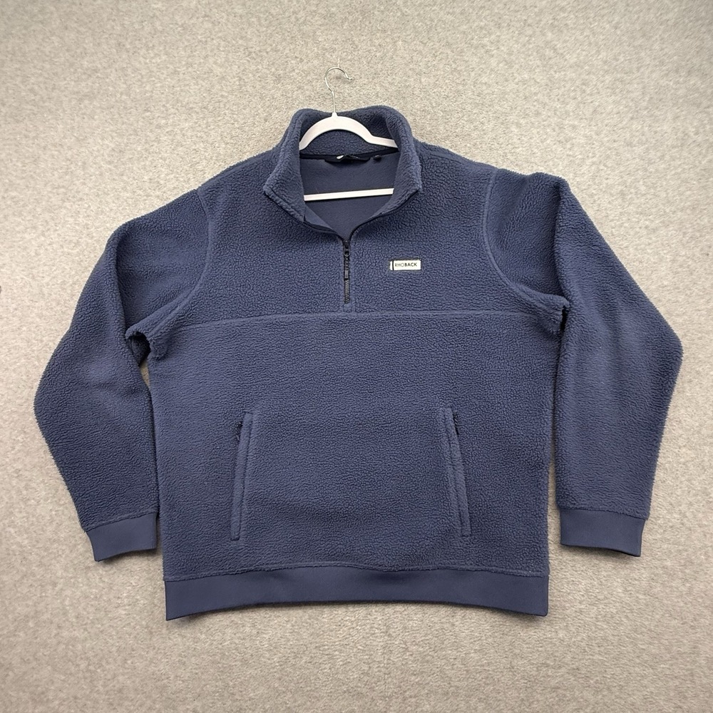 Rhoback Jacket Mens Dusty Blue Summit Fleece Pullover Cozy Deep‎ Pile Size XL
